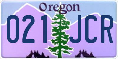 OR license plate 021JCR