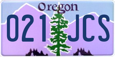 OR license plate 021JCS
