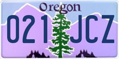 OR license plate 021JCZ