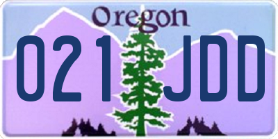 OR license plate 021JDD