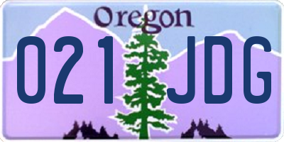 OR license plate 021JDG