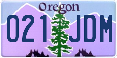 OR license plate 021JDM