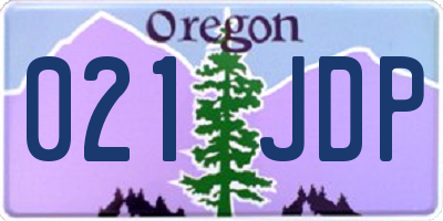 OR license plate 021JDP