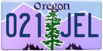 OR license plate 021JEL