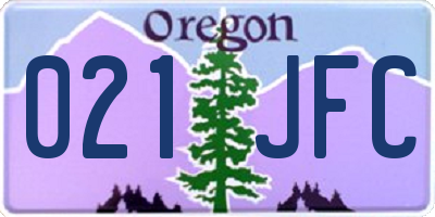 OR license plate 021JFC