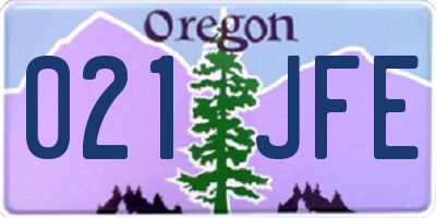 OR license plate 021JFE