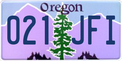 OR license plate 021JFI