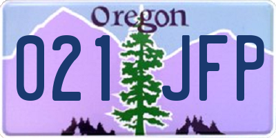 OR license plate 021JFP