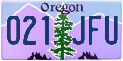 OR license plate 021JFU