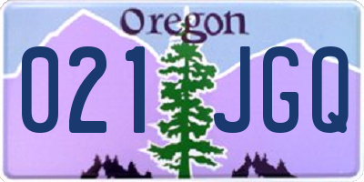 OR license plate 021JGQ