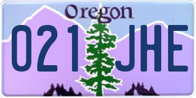 OR license plate 021JHE