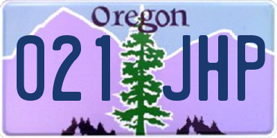 OR license plate 021JHP