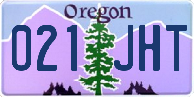 OR license plate 021JHT