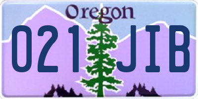 OR license plate 021JIB