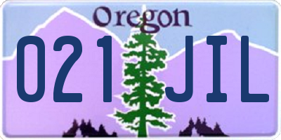 OR license plate 021JIL