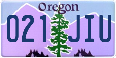 OR license plate 021JIU