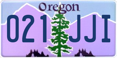 OR license plate 021JJI