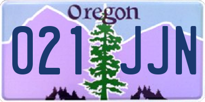 OR license plate 021JJN