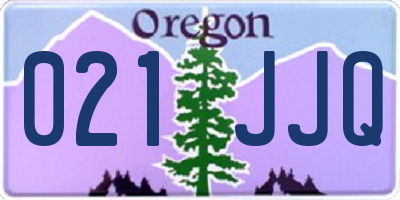 OR license plate 021JJQ
