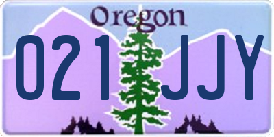 OR license plate 021JJY