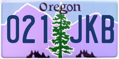 OR license plate 021JKB