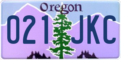 OR license plate 021JKC