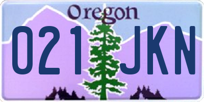 OR license plate 021JKN