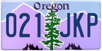OR license plate 021JKP