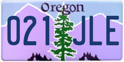 OR license plate 021JLE