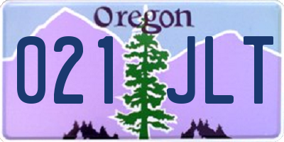 OR license plate 021JLT