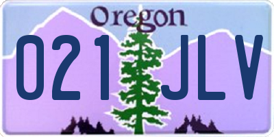 OR license plate 021JLV