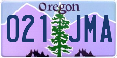 OR license plate 021JMA
