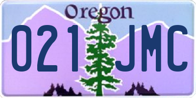 OR license plate 021JMC