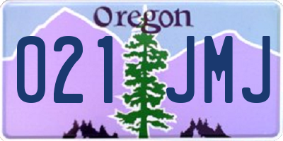 OR license plate 021JMJ