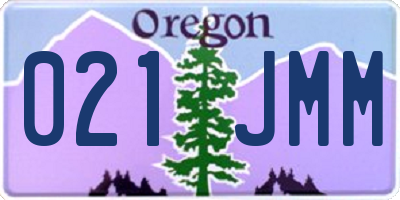 OR license plate 021JMM