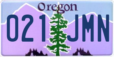 OR license plate 021JMN
