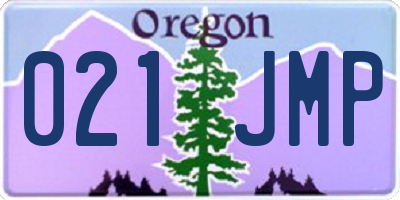 OR license plate 021JMP