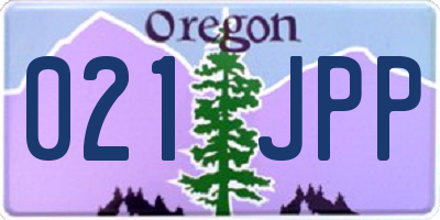OR license plate 021JPP