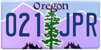 OR license plate 021JPR