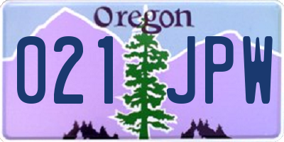OR license plate 021JPW