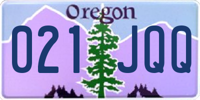 OR license plate 021JQQ