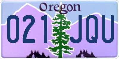 OR license plate 021JQU