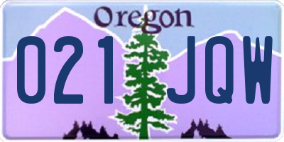 OR license plate 021JQW