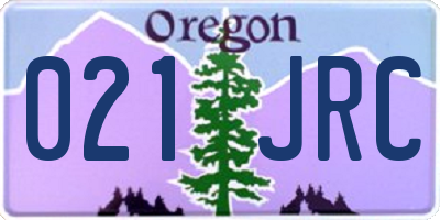 OR license plate 021JRC