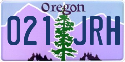 OR license plate 021JRH