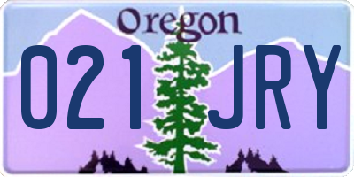 OR license plate 021JRY