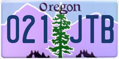 OR license plate 021JTB