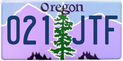 OR license plate 021JTF