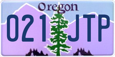 OR license plate 021JTP