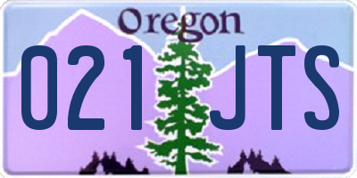OR license plate 021JTS